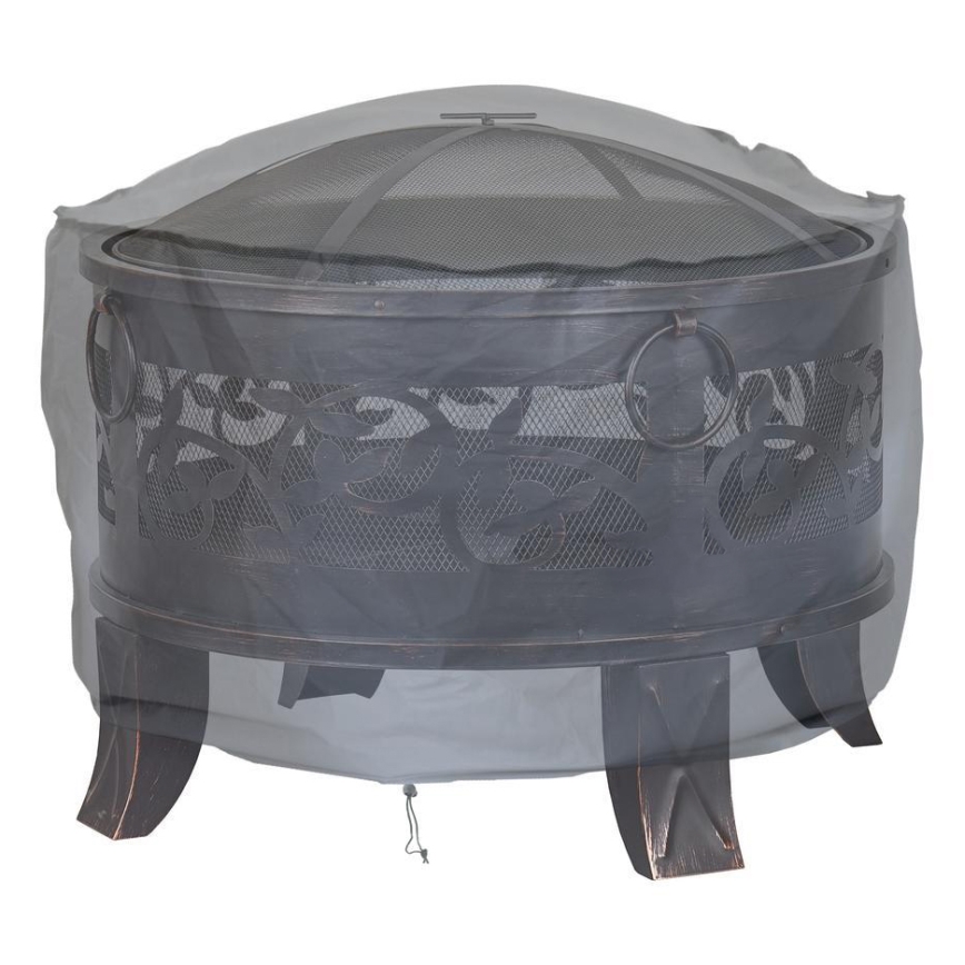 Капак за огнище 93x58 см сив