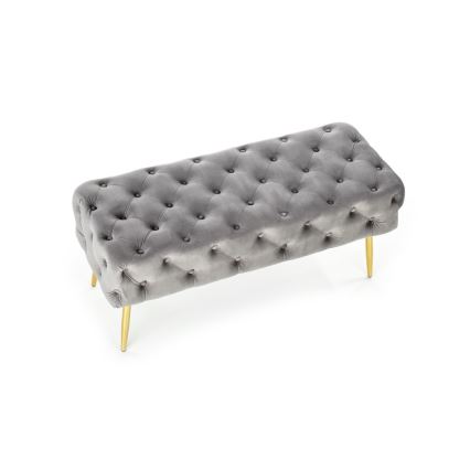 Капитонирана пейка ATHENA 40x100 см сив/златист