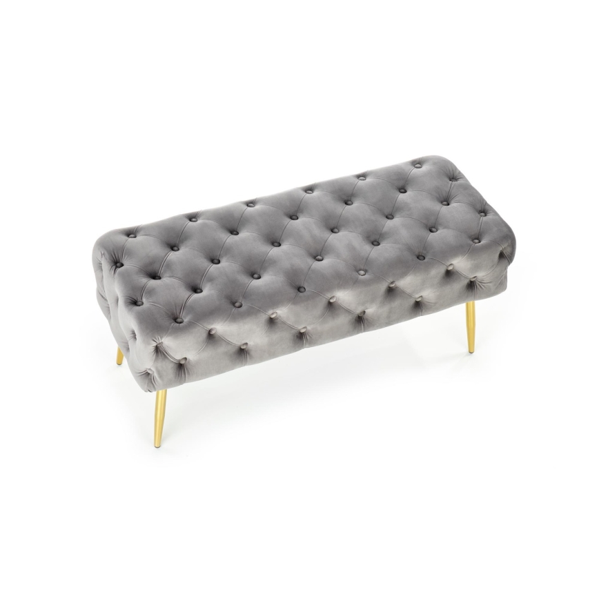 Капитонирана пейка ATHENA 40x100 см сив/златист