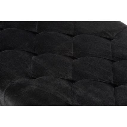 Капитонирана пейка SALIBA 50x97 см лъскав хром/черен