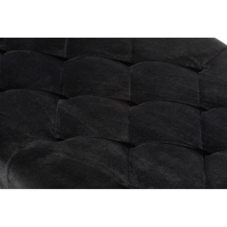 Капитонирана пейка SALIBA 50x97 см лъскав хром/черен