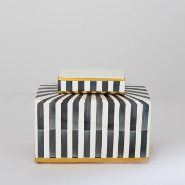 Керамичен буркан 20,5x16x9 см син/бял/черен