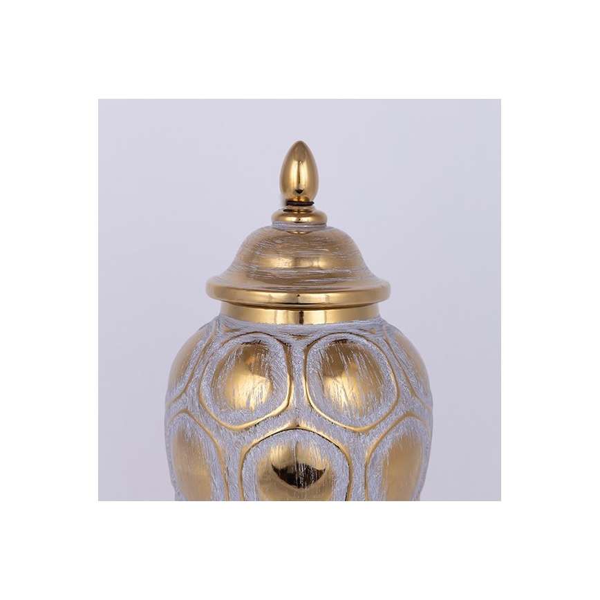 Керамичен буркан 35x18,5 см златист/сив