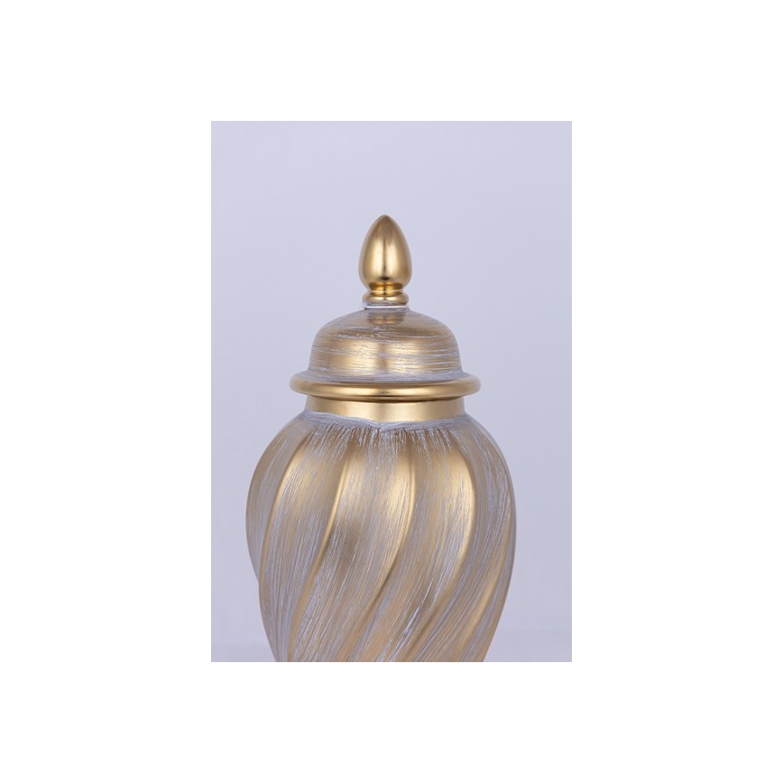 Керамичен буркан 40,8x17,5 см златист/сив