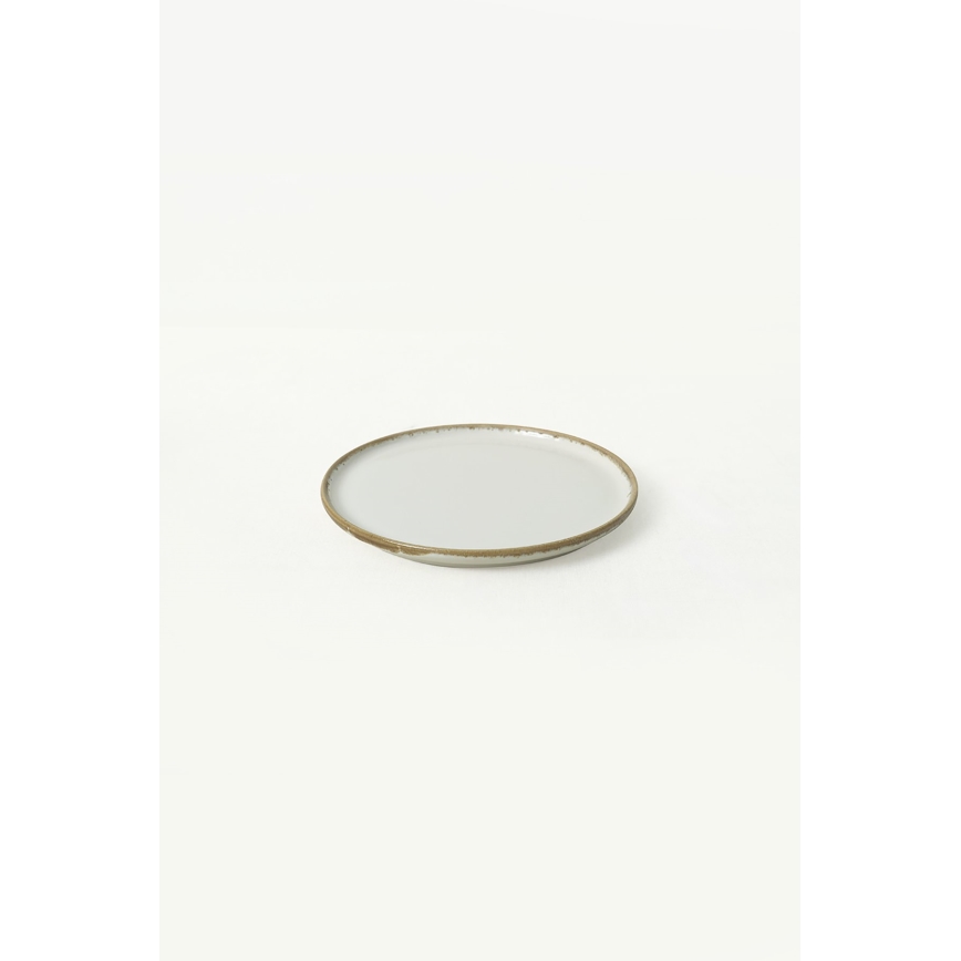 Керамичен комплект за хранене, 24 части, кремав/кафяв