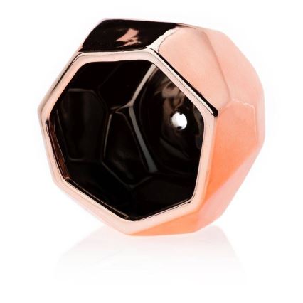 Керамична саксия DORIS 8x11 см розовозлатиста