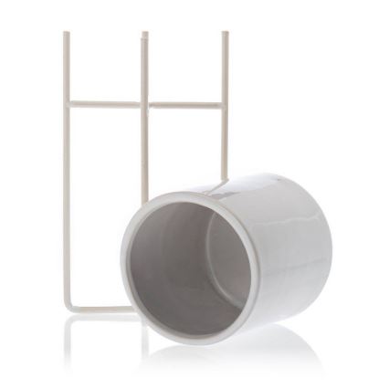 Керамична саксия FLORRI 23,6x10,4 см бяла