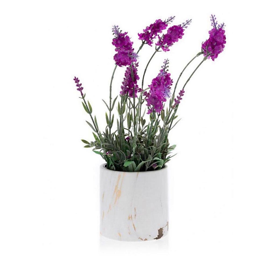 Керамична саксия MARBELA 11x11 см бяла/златиста