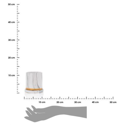 Керамична саксия с купа HANYA 11x11 см мраморен декор