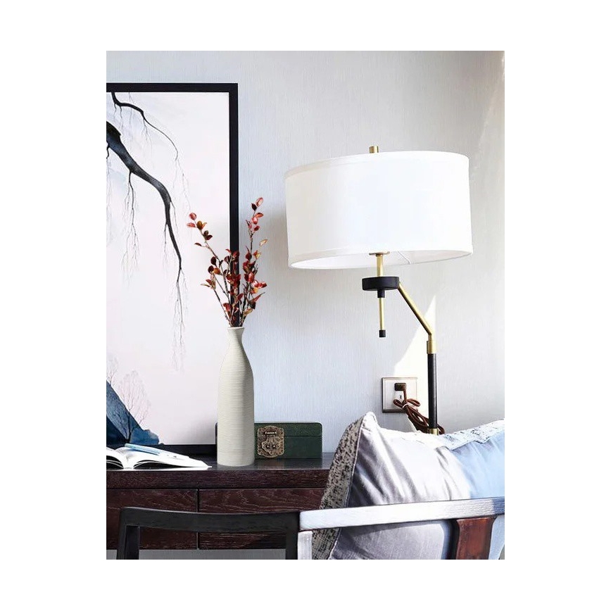 Керамична ваза, 46 см, бяла