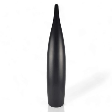 Керамична ваза 70 см матова черна