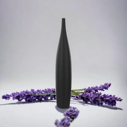 Керамична ваза 70 см матова черна