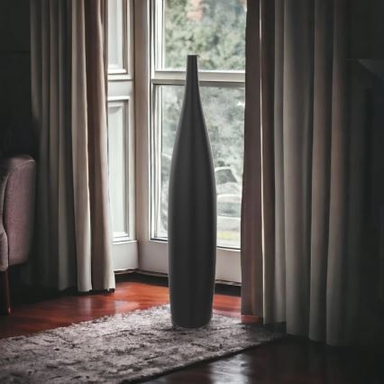 Керамична ваза 70 см матова черна