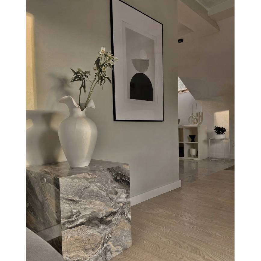 Керамична ваза, бяла, 41,5 x 23 см