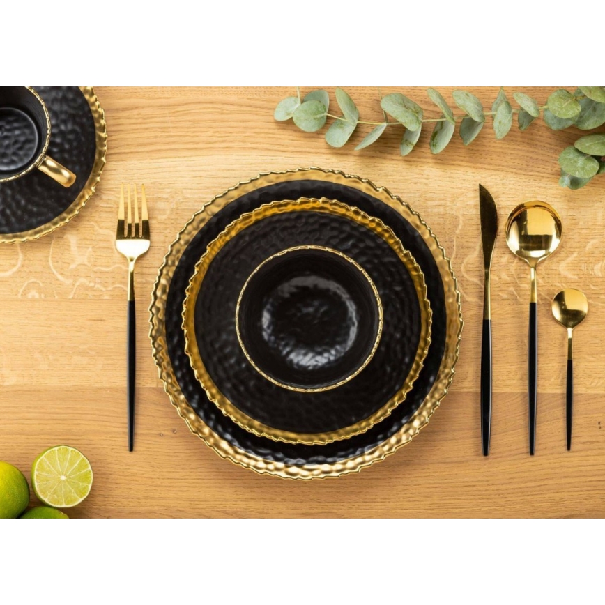Керамична купа KATI 11,5 см черен/златист