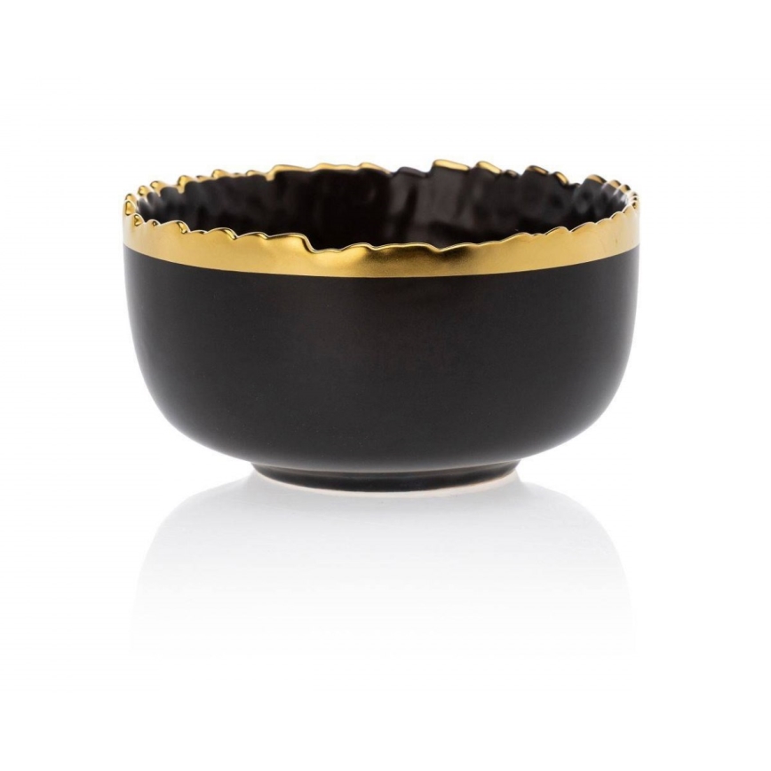 Керамична купа KATI 11,5 см черен/златист