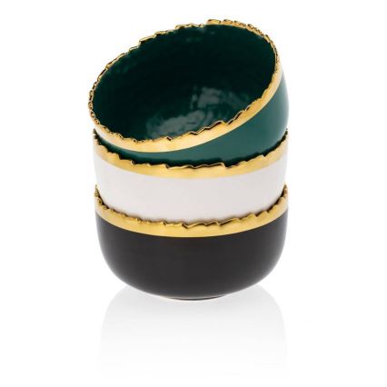 Керамична купа KATI 11,5 см черен/златист