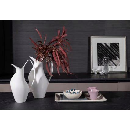 Керамична бяла ваза 33x17x19 см