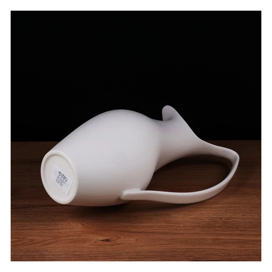 Керамична бяла ваза 33x17x19 см