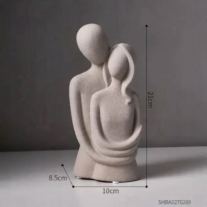 Керамична декорация за маса 20x9,5x7,5 cm сива
