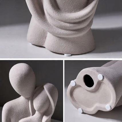 Керамична декорация за маса 20x9,5x7,5 cm сива
