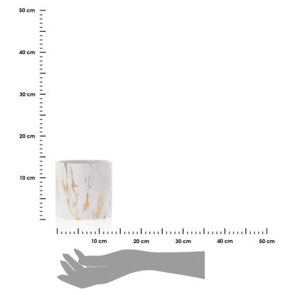 Керамична саксия MARBELA 13x13 см бяла/златиста