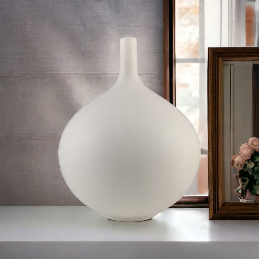 Керамична ваза 24 см бяла