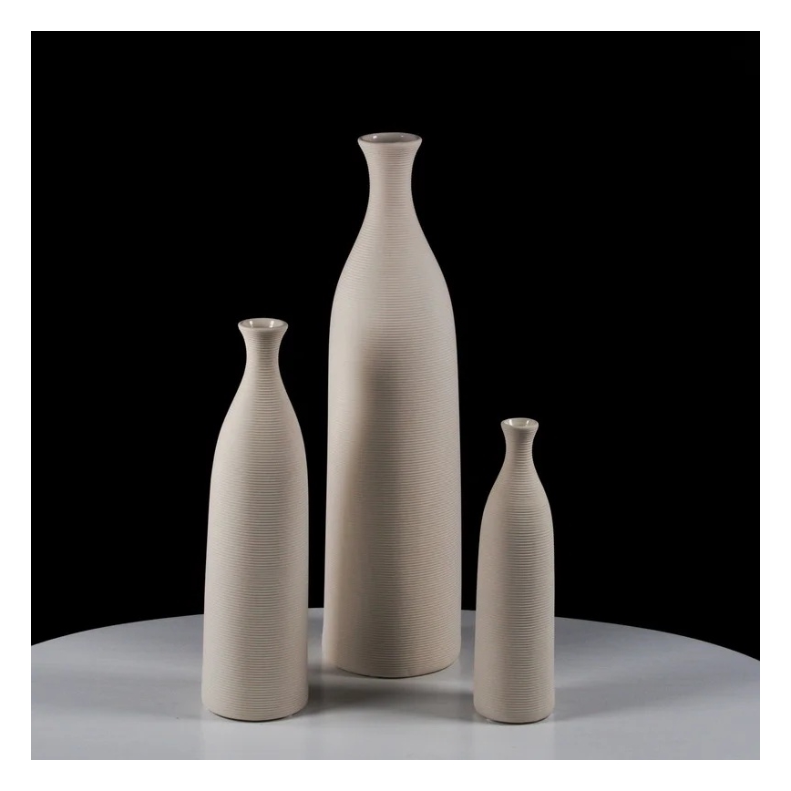 Керамична ваза, 25 см, бяла