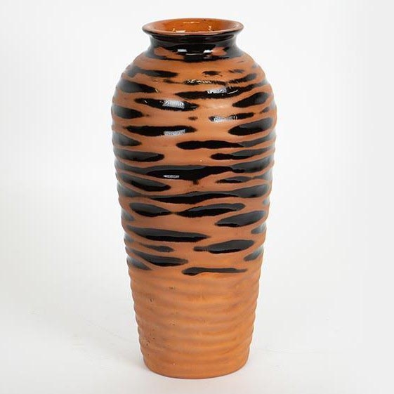 Керамична ваза 28,8x13,5 см тухла/черен