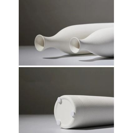 Керамична ваза, 33 см, бяла