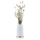 Керамична ваза ROSIE 25x13 см бяла/златиста