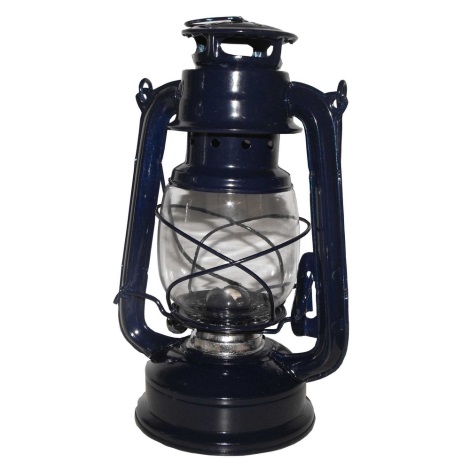 Керосинова лампа 24 см синя