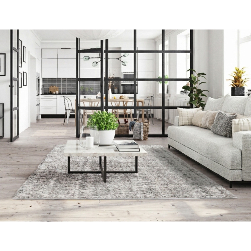 Килим BILBAO SHAGGY 80x150 cm сив/антрацит