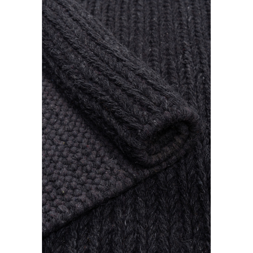 Килим FIR WOOL 160x230 см 2600 г/м2 антрацит/натурален