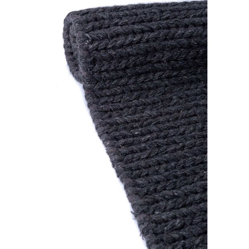 Килим FIR WOOL 160x230 см 2600 г/м2 антрацит/натурален