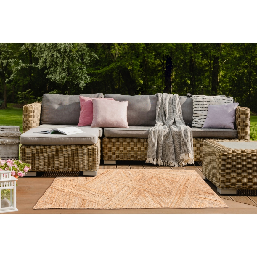 Килим JUTA 70x140 см бежов/натурален