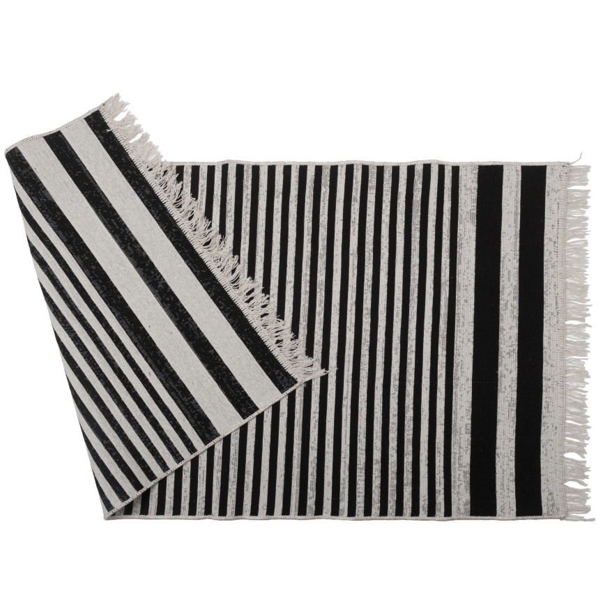 Килим KILIM GOLD 60x120 см черен/бял