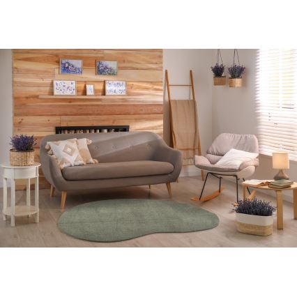 Килим LOREN 160x230 cm с противохлъзгаща подложка, тъмнозелен
