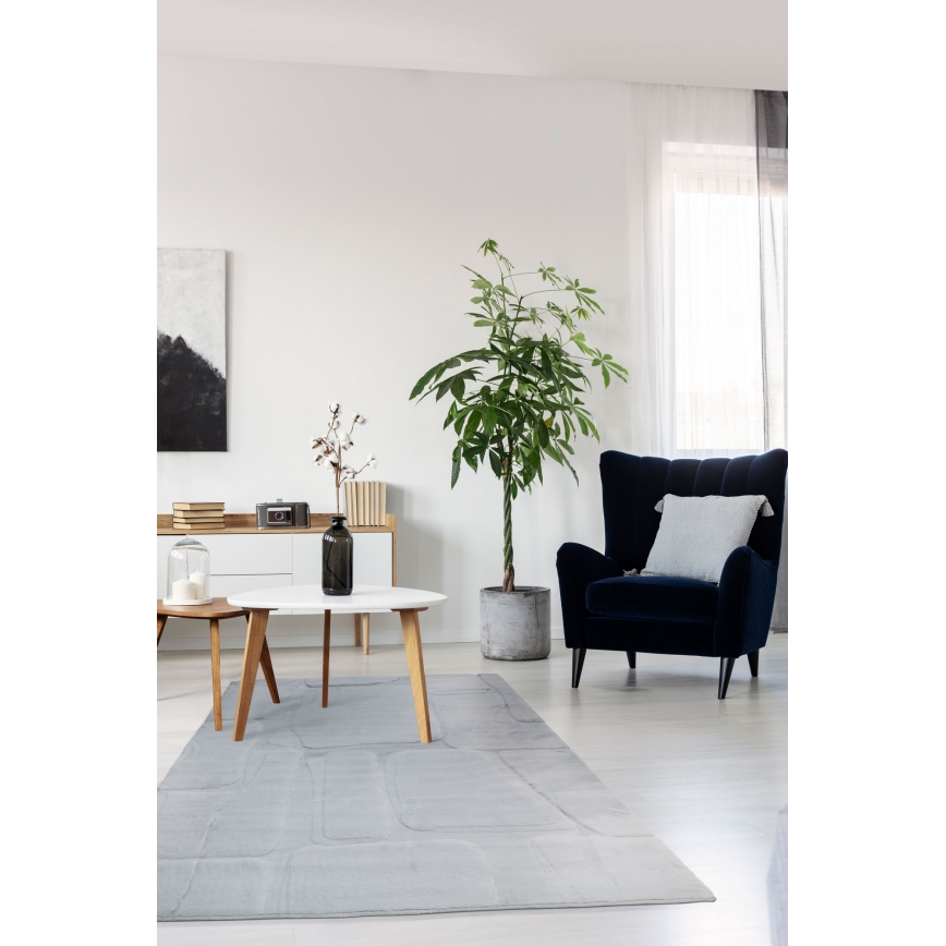 Килим RABBIT 3D 120x170 см светлосив