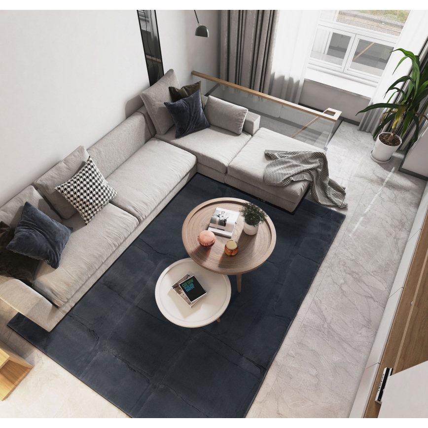 Килим RABBIT 3D 160x230 см антрацит