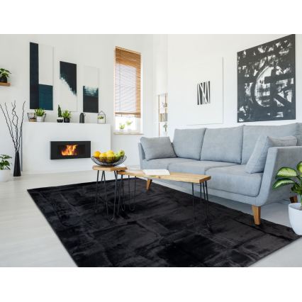 Килим RABBIT 3D 160x230 см черен