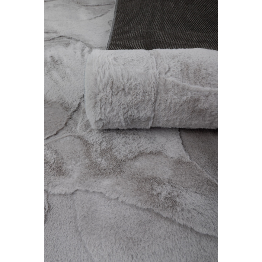 Килим RABBIT 3D 80x150 cm светлосив