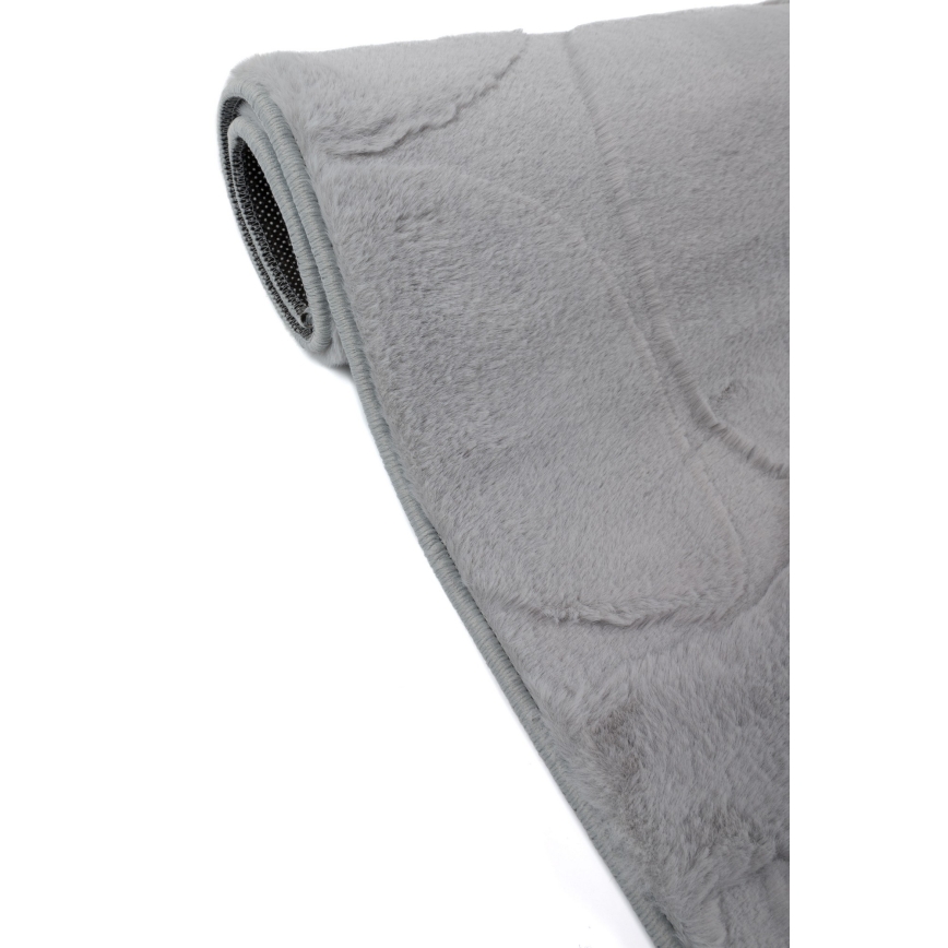 Килим RABBIT 3D 80x150 cm светлосив