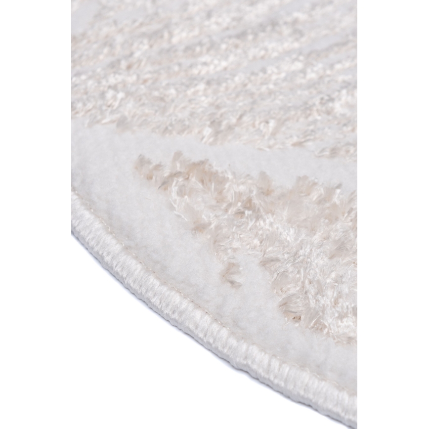 Килим SALAMANCA 100 см бежово/бяло с листен десен