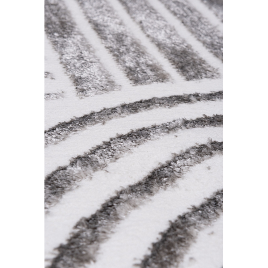 Килим SALAMANCA 100 см сив/бял