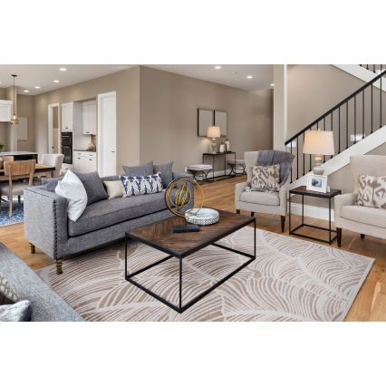 Килим SALAMANCA 160x230 см бежов/бял/листов десен