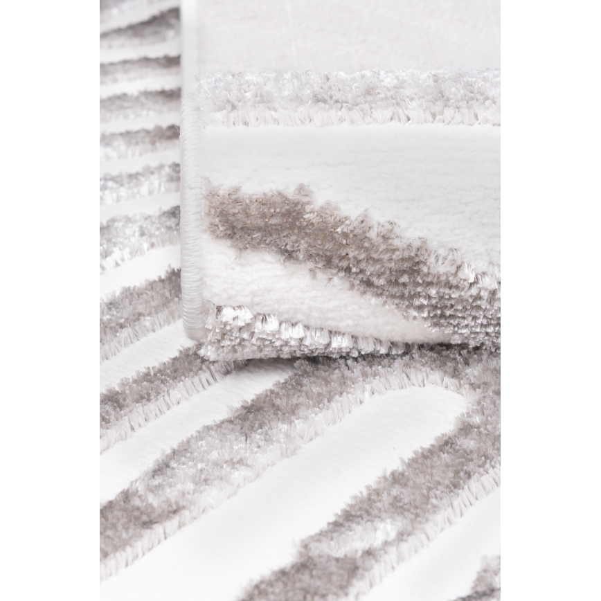 Килим SALAMANCA 160x230 см сив/бял