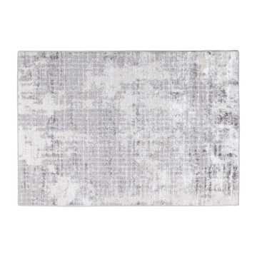 Килим SALAMANCA 67x120 см сив/бял