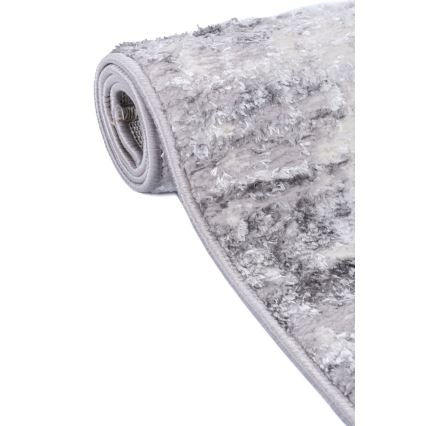 Килим SALAMANCA 67x120 см сив/бял