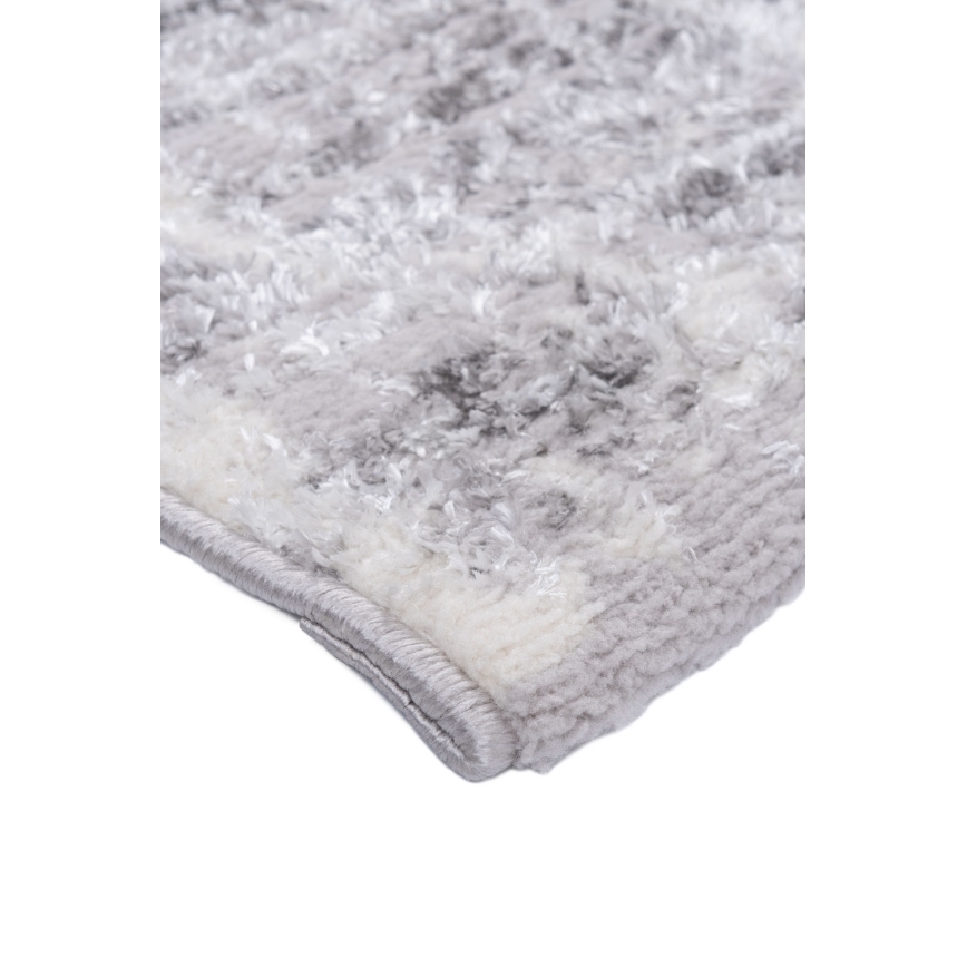 Килим SALAMANCA 67x120 см сив/бял